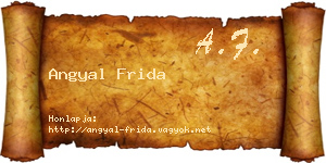 Angyal Frida névjegykártya
