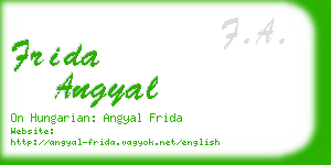 frida angyal business card
